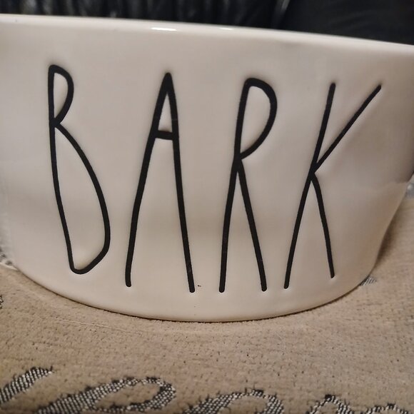 Rae Dunn "Bark" Dog Bowl - Picture 2 of 4